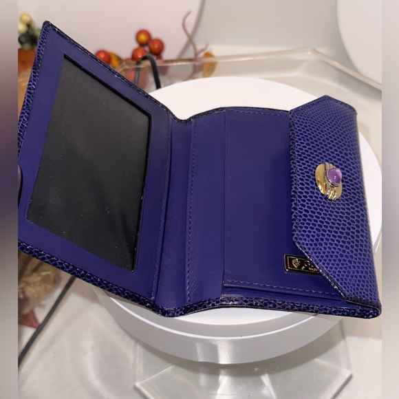 Gucci Textured Leather Card Wallet Purple - Picture 5 of 6